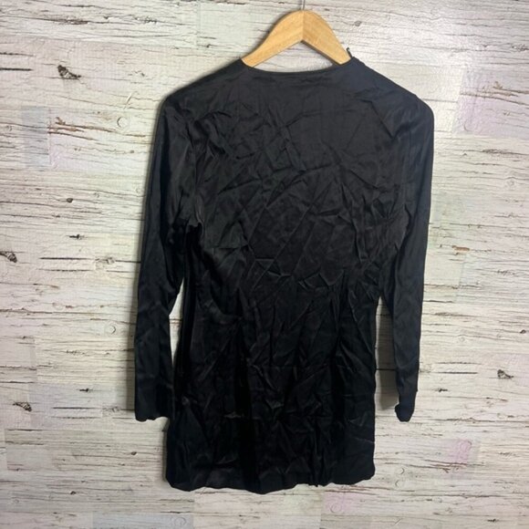 Zara black long sleeve mini dress cutout dress NWT size small - Picture 9 of 9